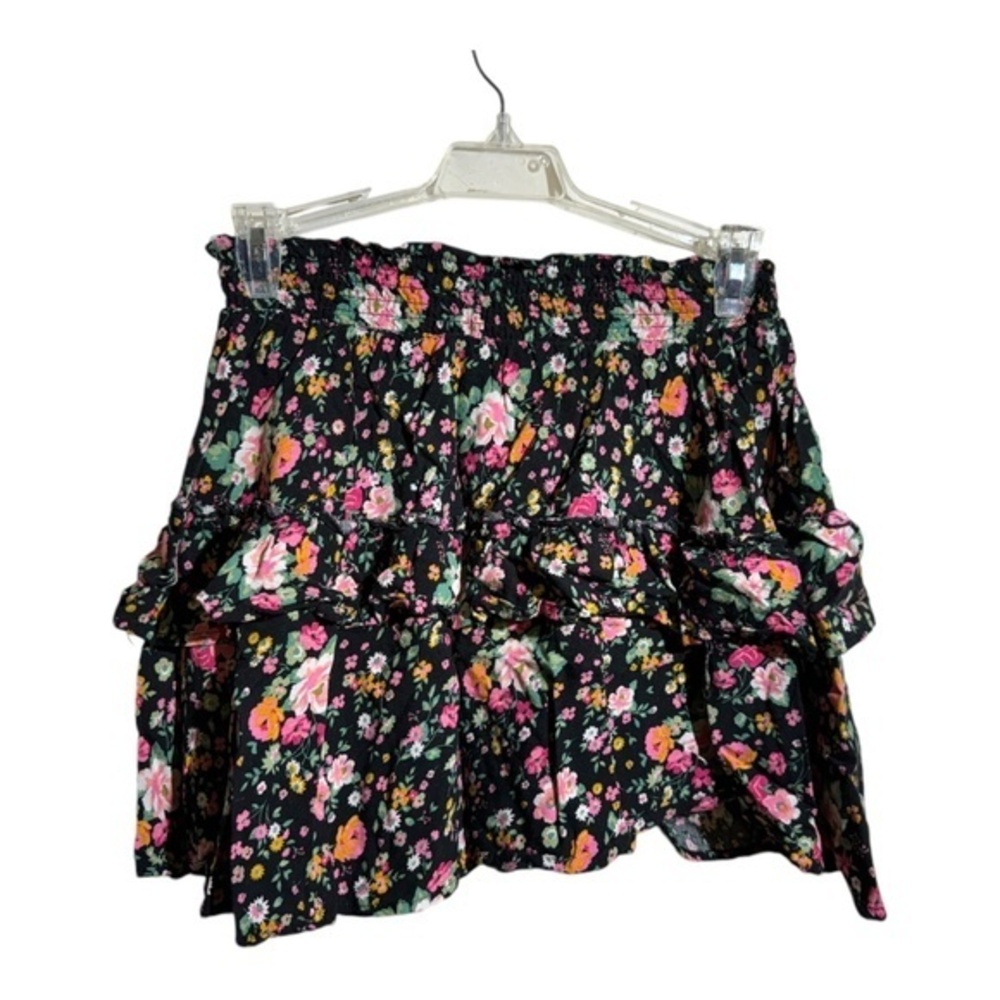 Btween Girls Floral Mini Skirt Elastic Waist Size Large (10/12)